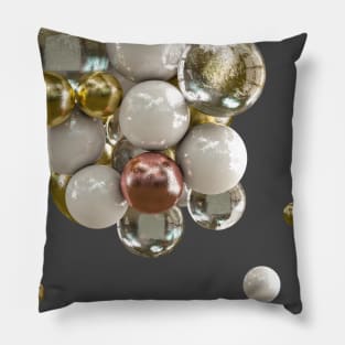 Abstract 3D Spheres Artwork Pillow