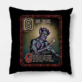 G is for Ghoul Pillow