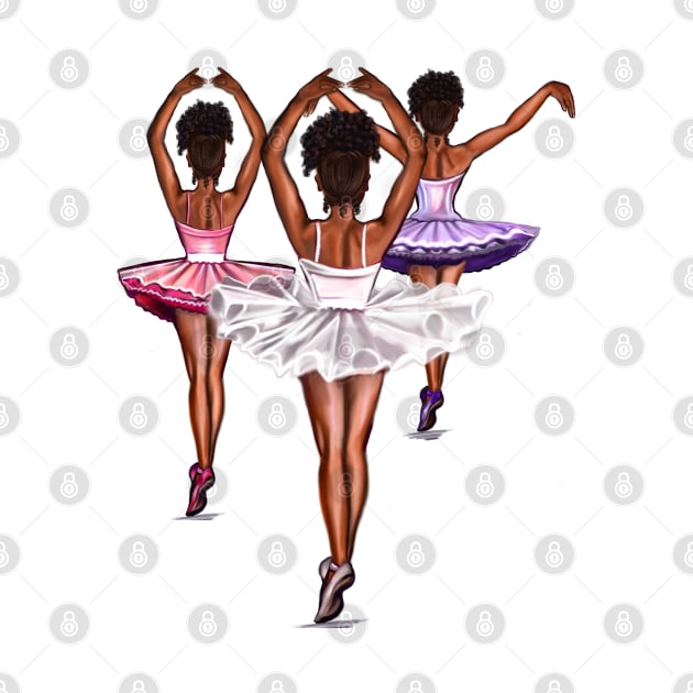 African American ballerina - brown skin ballerinas dancing ballet by Artonmytee