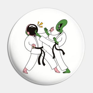 Alien Astronaut Space Karate Pin