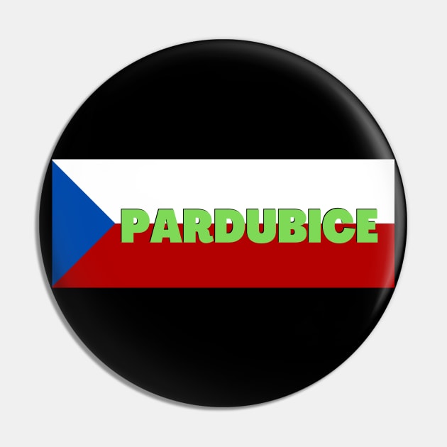 Pardubice City in Czech Republic Flag Pin by aybe7elf