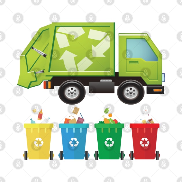 Garbage Truck by Happy Art Designs