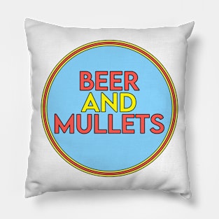 Beer and mullets funny american meme Pillow