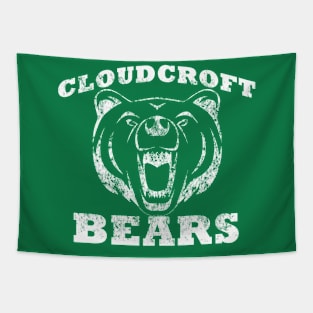 Cloudcroft Bears Worn Logo (White) Tapestry