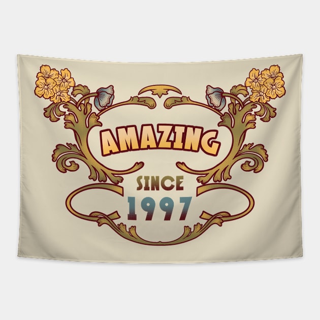 AMAZING SINCE 1997 art nouveau vintage retro 90s Tapestry by leepianti