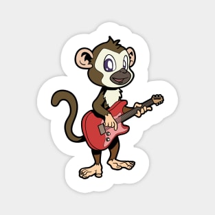 Squirrel monkey playing electric guitar Magnet