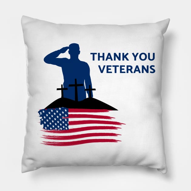 Thank You Veterans Pillow by Double You Store