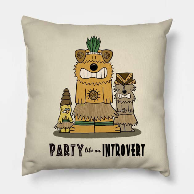 Party like an Introvert! Pillow by Hallo Molly