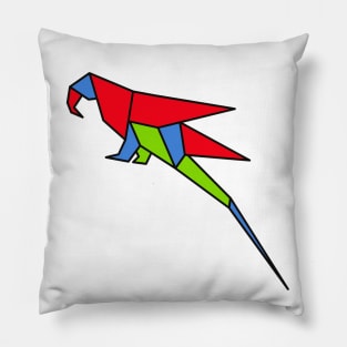 Corloful Parrot- origami style Pillow