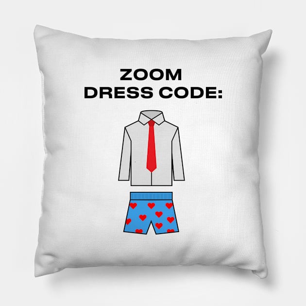 Zoom Dress Code Pillow by fullgrownham