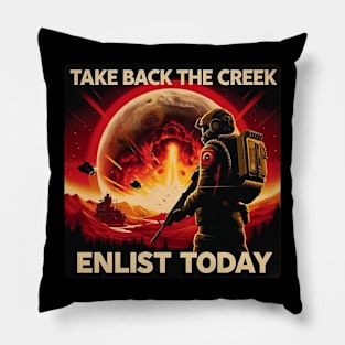 Take back the creek Pillow