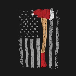 Firefighter American Flag T-Shirt