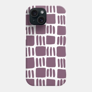 Abstract squares - mauve Phone Case