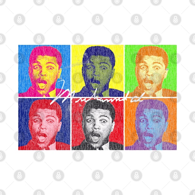 Muhammad Ali Pop Art Vintage Look by Bingung Mikir Nama Design