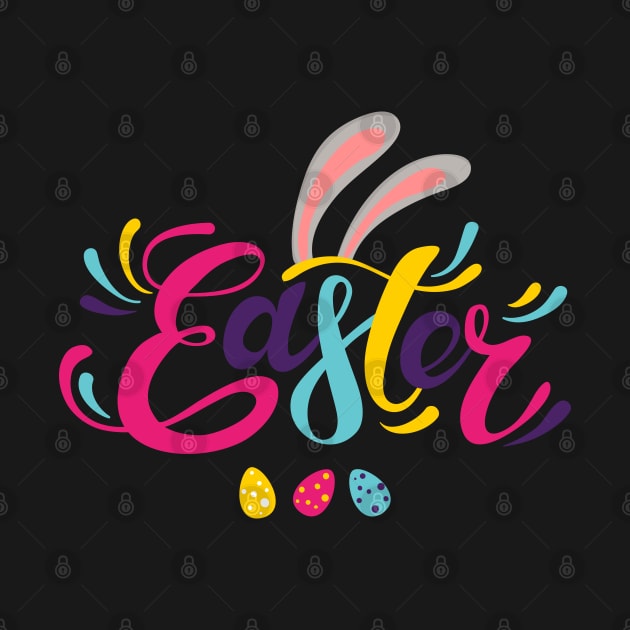 Happy Easter colorful logo by Marysha_art