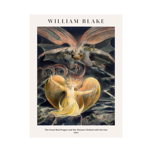 William Blake - The Red Dragon and the Woman Clothed with the Sun by MurellosArt