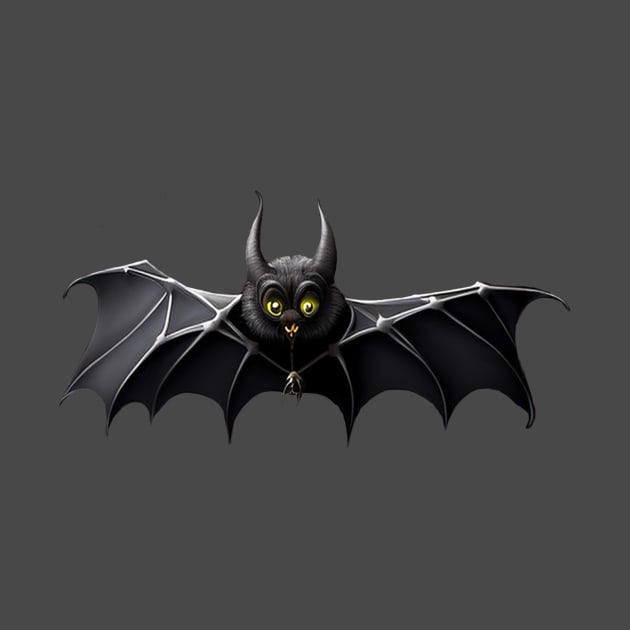 Bat with spider cute Halloween design by Edgi