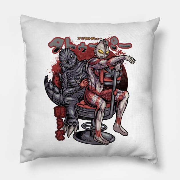 KAIJU TATTO Pillow by FUJHINE