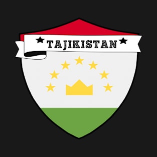 TAJIKISTAN COUNTRY SHIELD, MINIMALIST TAJIKISTAN FLAG, I LOVE TAJIKISTAN , BORN IN TAJIKISTAN , TAJIKISTAN BADGE T-Shirt