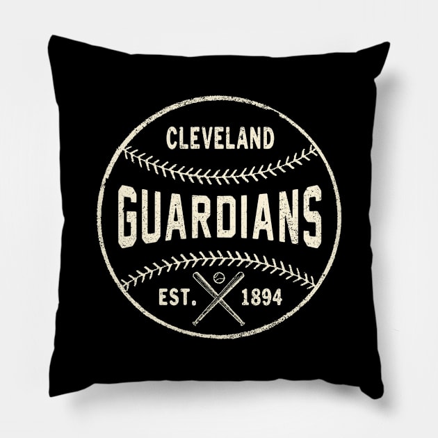 Vintage Cleveland Guardians by Buck Tee Original Pillow by Buck Tee