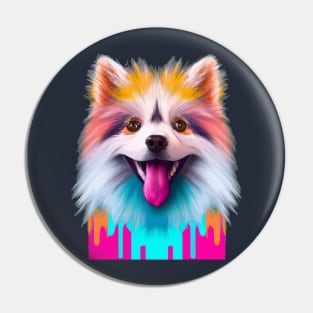 Cute American Eskimo Dog Design Pin