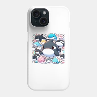 just amazing whales and sharks ecopop kawaii art Phone Case