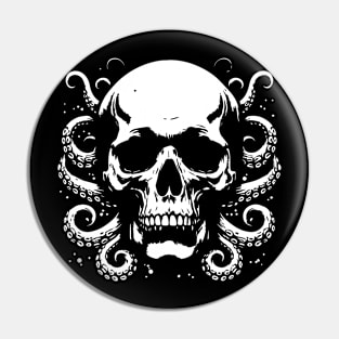 skull kraken design Pin