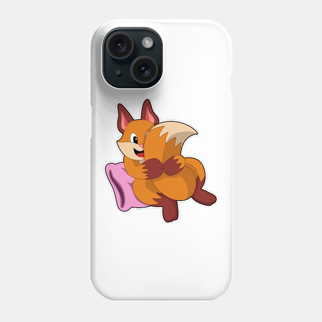 Fox at Sleeping with Pillow Phone Case by Markus Schnabel