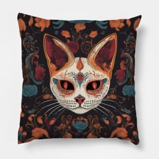 Cat Day of the Dead Pillow