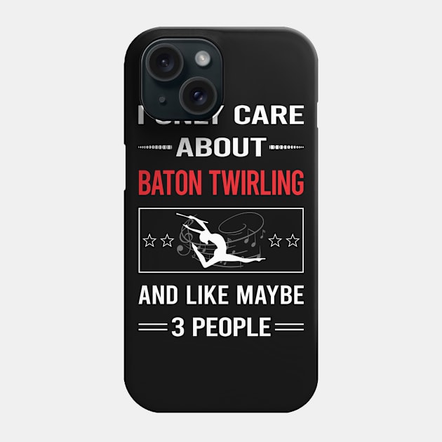 Funny 3 People 02 Baton Twirling Twirl Twirler Phone Case by symptomovertake