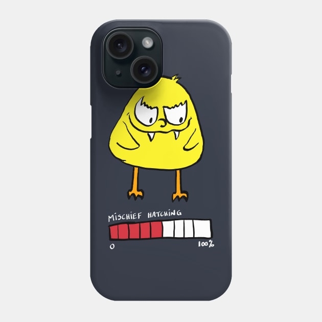 Funny Chicken, Poultry Hatching Mischief Phone Case by brodyquixote