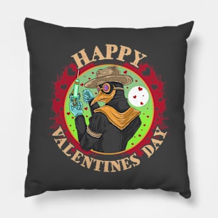 Funny Valentines Day Plague Doctor Pillow