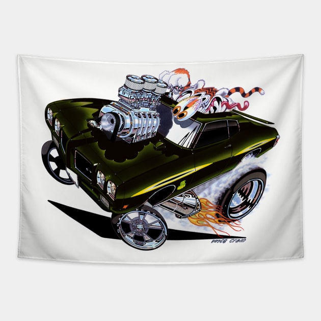 GUILTY 1970 GTO Judge Tapestry by vincecrain