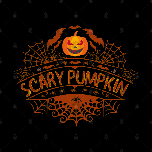 Scary Pumpkin Head Halloween by CollectionOS