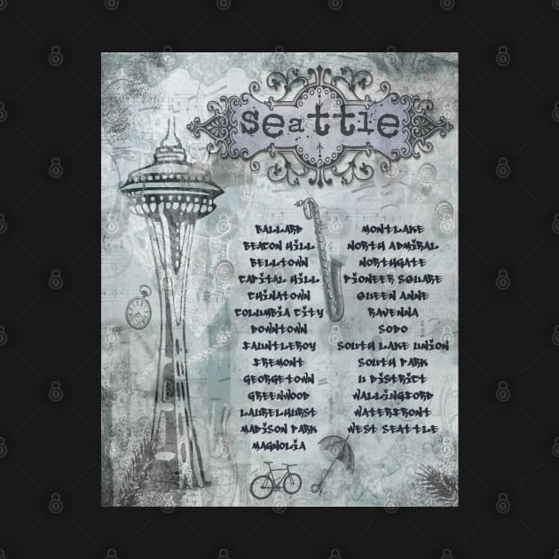 Seattle Washington neighborhoods by artsytee