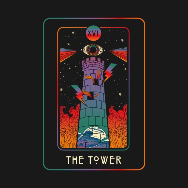 TAROT - THE TOWER by Inktally