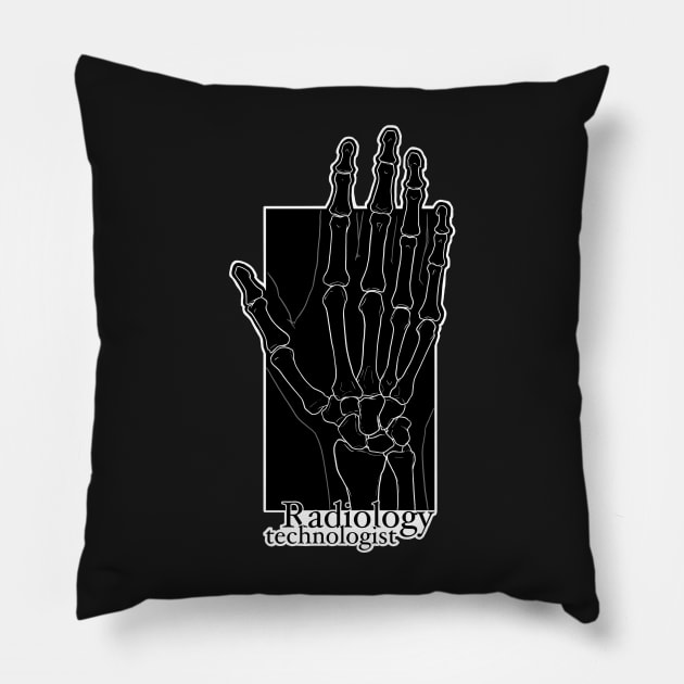 Radiology tech - hand X-ray Pillow by daddymactinus