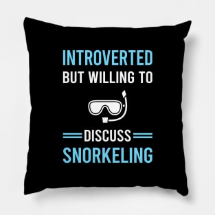 Introverted Snorkeling Snorkelling Snorkel Snorkeler Pillow