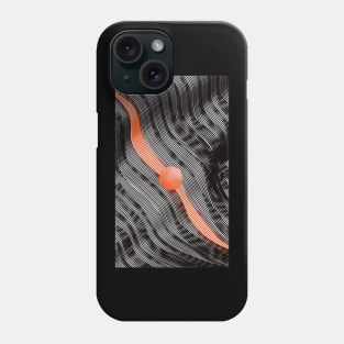 Abstract waves and marble Phone Case