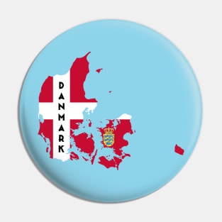 Denmark flag & map Pin