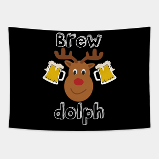 Brew-Dolph Reindeer Tapestry