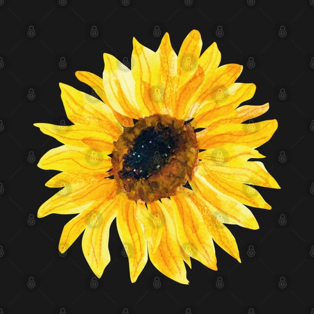 Watercolor Style Sunflower Floral Flower by uncommontee