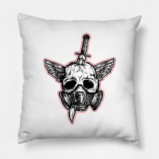 Pierced masked skull Pillow