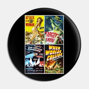 50s Sci-fi Poster Art Pin