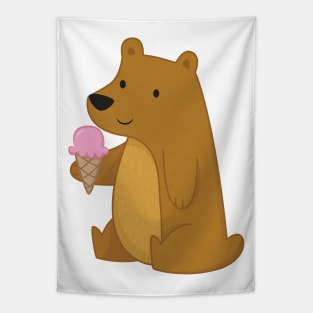 Ice Cream Bear Tapestry