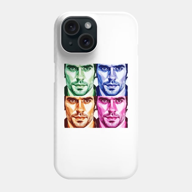 Pop Art Henry Cavill as Argylle action movie 2024 graphic design Phone Case by ironpalette