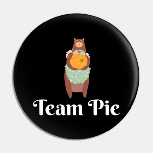 Team Pie Pumpkin Pie Thanksgiving Halloween Pin