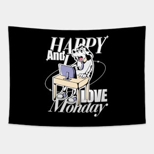 I LOVE MONDAY DARK Tapestry