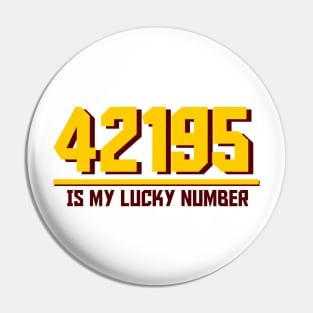 Marathon lucky number Pin