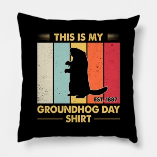 This Is My Groundhog Day Vintage Pillow